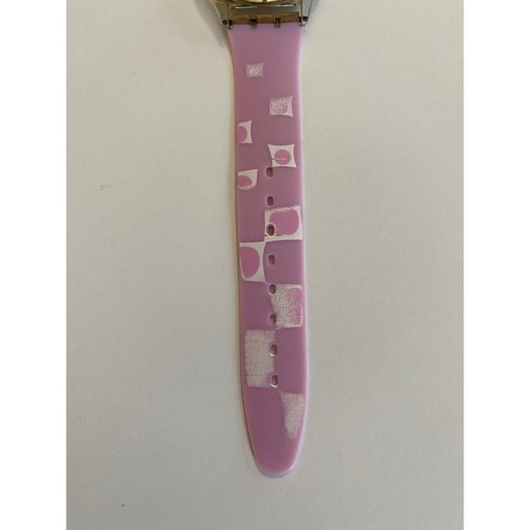 Swatch Watch Marble Time Pink Slim Skin Classic SKF315 Vintage 2002 Works well! - Picture 11 of 14